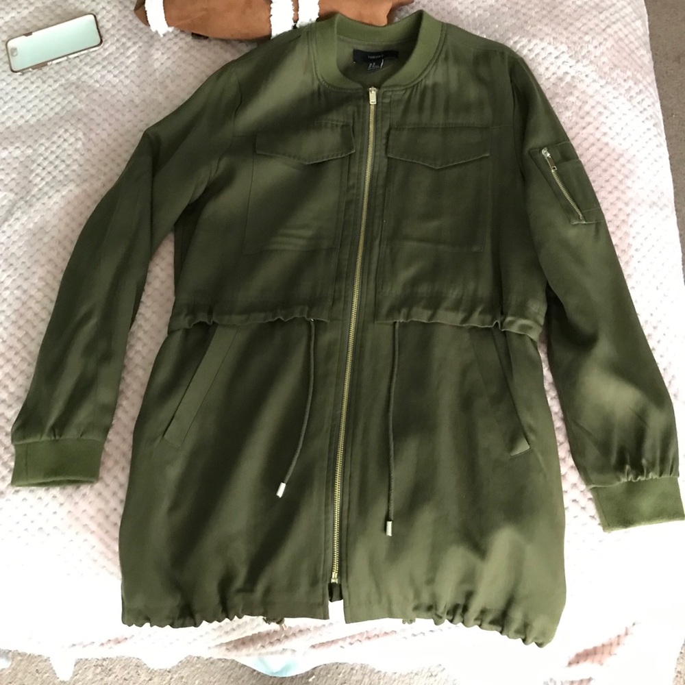 F21 Contemporary Arm Green Utility jacket